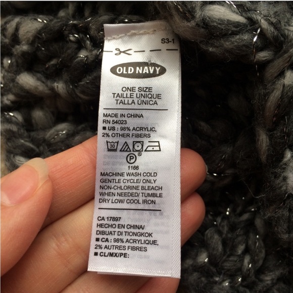 Grey & Black Sparkle Metallic Circle Neck Scarf - Picture 6 of 6